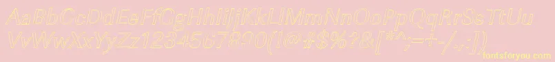 ImperialouItalic-Schriftart – Gelbe Schriften auf rosa Hintergrund