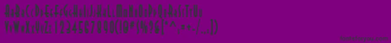 AsiaThinBold Font – Black Fonts on Purple Background