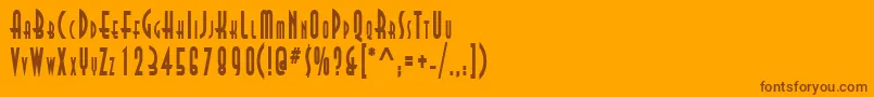 AsiaThinBold Font – Brown Fonts on Orange Background