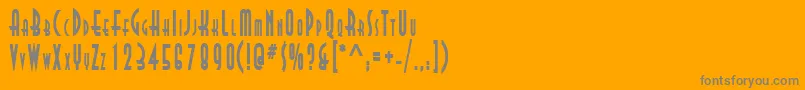 AsiaThinBold-Schriftart – Graue Schriften auf orangefarbenem Hintergrund