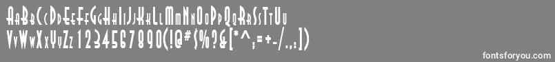 フォントAsiaThinBold – 灰色の背景に白い文字