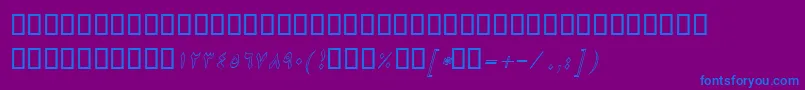 fuente BNikiOutlineItalic – Fuentes Azules Sobre Fondo Morado