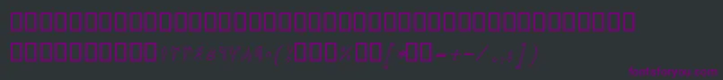 Шрифт BNikiOutlineItalic – фиолетовые шрифты на чёрном фоне