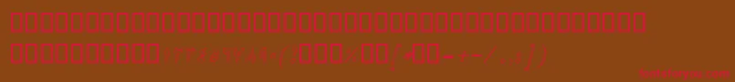 BNikiOutlineItalic Font – Red Fonts on Brown Background