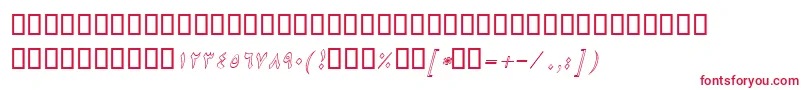 BNikiOutlineItalic Font – Red Fonts