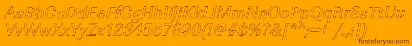 ImperialouMediumItalic Font – Brown Fonts on Orange Background
