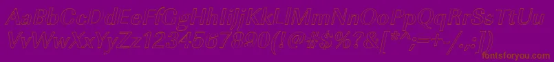 More about ImperialouMediumItalic Font ImperialouMediumItalic Font – Brown Fonts on Purple Background
