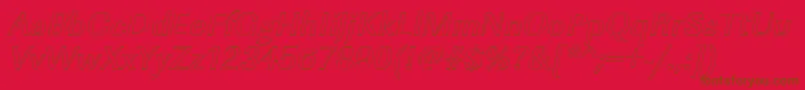 ImperialouMediumItalic Font – Brown Fonts on Red Background