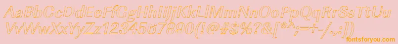 ImperialouMediumItalic Font – Orange Fonts on Pink Background