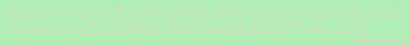 ImperialouMediumItalic Font – Pink Fonts on Green Background