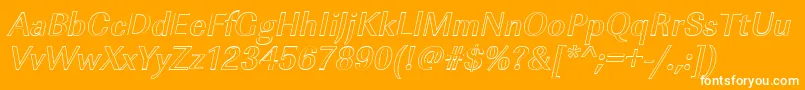 ImperialouMediumItalic Font – White Fonts on Orange Background