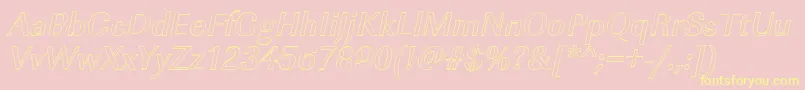 ImperialouMediumItalic Font – Yellow Fonts on Pink Background