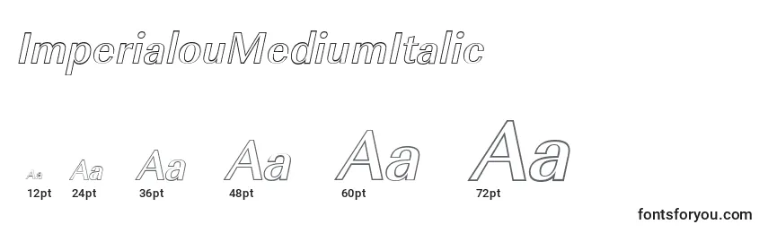 ImperialouMediumItalic Font Sizes
