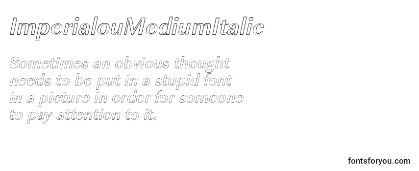 ImperialouMediumItalic Font