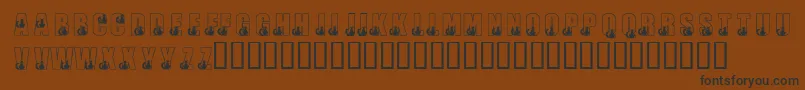 Fonte KrBlackKat – fontes pretas em um fundo marrom