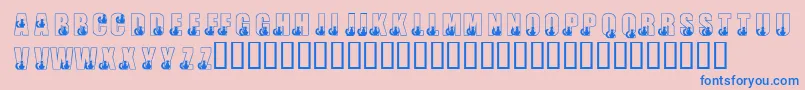 Weitere Informationen zur KrBlackKat-Schriftart KrBlackKat-Schriftart – Blaue Schriften auf rosa Hintergrund