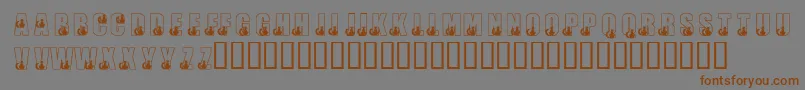 KrBlackKat Font – Brown Fonts on Gray Background