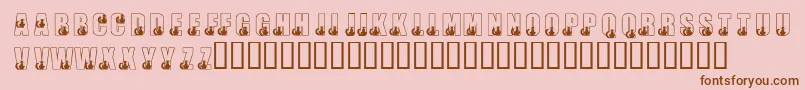 KrBlackKat Font – Brown Fonts on Pink Background