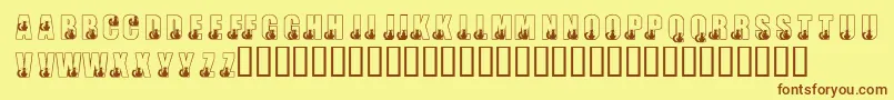 KrBlackKat Font – Brown Fonts on Yellow Background