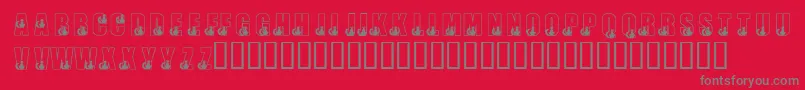 KrBlackKat Font – Gray Fonts on Red Background