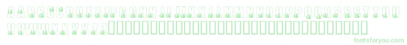 KrBlackKat Font – Green Fonts on White Background