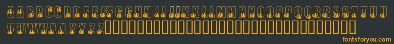 KrBlackKat Font – Orange Fonts on Black Background