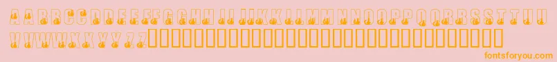 KrBlackKat Font – Orange Fonts on Pink Background