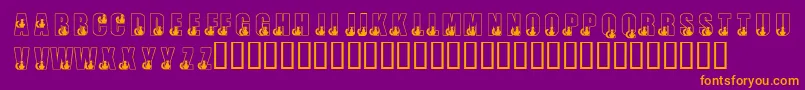 KrBlackKat Font – Orange Fonts on Purple Background