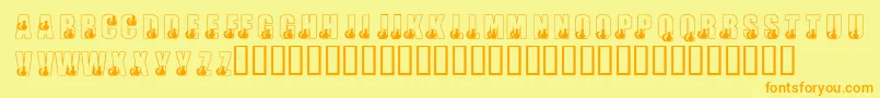 Weitere Informationen zur KrBlackKat-Schriftart KrBlackKat-Schriftart – Orangefarbene Schriften auf gelbem Hintergrund
