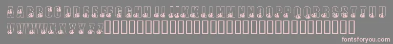 KrBlackKat-Schriftart – Rosa Schriften auf grauem Hintergrund