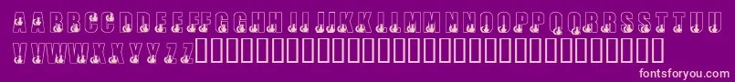 KrBlackKat Font – Pink Fonts on Purple Background