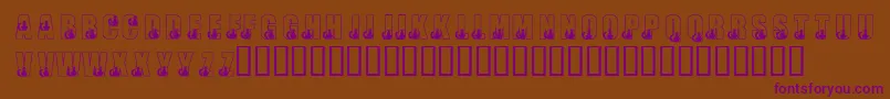 KrBlackKat Font – Purple Fonts on Brown Background