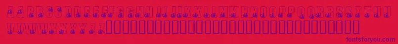 Police KrBlackKat – polices violettes sur fond rouge