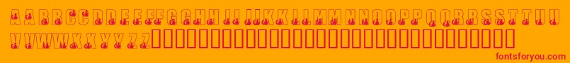 KrBlackKat Font – Red Fonts on Orange Background