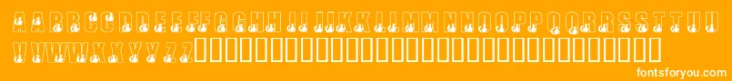 フォントKrBlackKat – オレンジの背景に白い文字