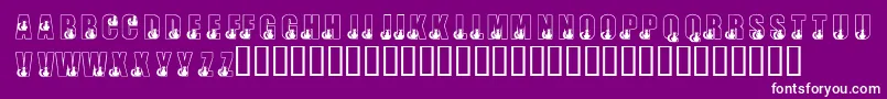 KrBlackKat Font – White Fonts on Purple Background