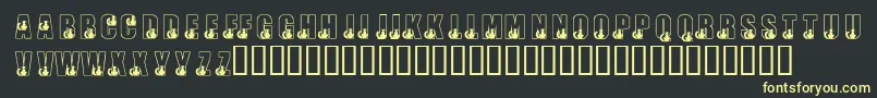 KrBlackKat Font – Yellow Fonts on Black Background