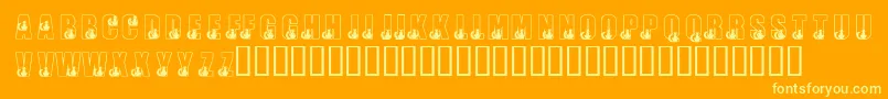 KrBlackKat Font – Yellow Fonts on Orange Background