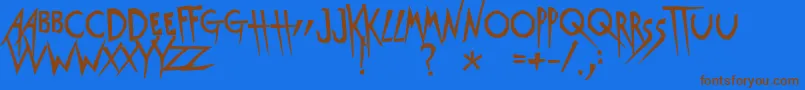 More about Metropolitan Font Metropolitan Font – Brown Fonts on Blue Background