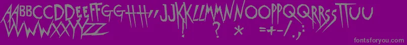 Metropolitan-Schriftart – Graue Schriften auf violettem Hintergrund
