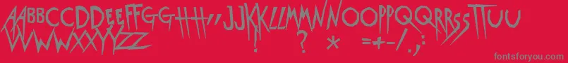 Metropolitan Font – Gray Fonts on Red Background