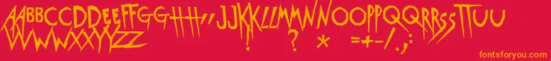 Metropolitan Font – Orange Fonts on Red Background