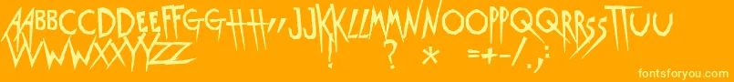 More about Metropolitan Font Metropolitan Font – Yellow Fonts on Orange Background