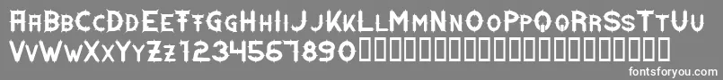 Dornen ffy Font – White Fonts on Gray Background