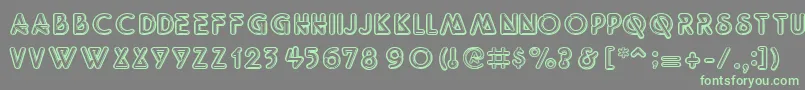 Quant Font – Green Fonts on Gray Background