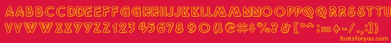 Quant Font – Orange Fonts on Red Background