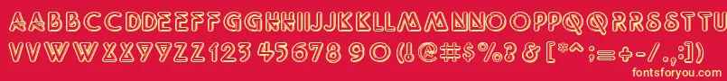 Quant Font – Yellow Fonts on Red Background