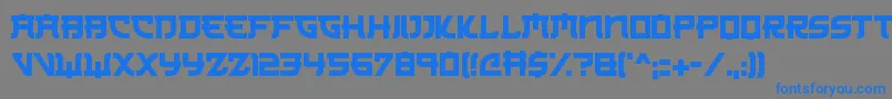 フォントJapanese3017 – 灰色の背景に青い文字