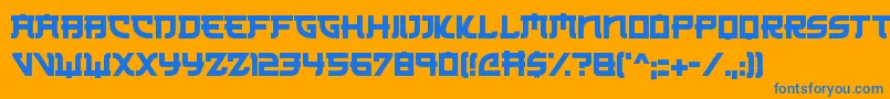 Japanese3017 Font – Blue Fonts on Orange Background