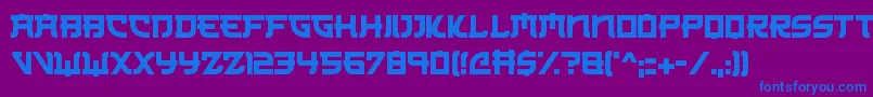 フォントJapanese3017 – 紫色の背景に青い文字